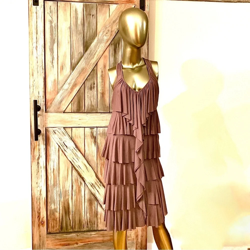 Cynthia Rowley Black Layered Boho Dress Size S - Picture 9 of 13